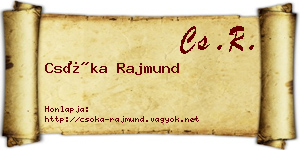 Csóka Rajmund névjegykártya